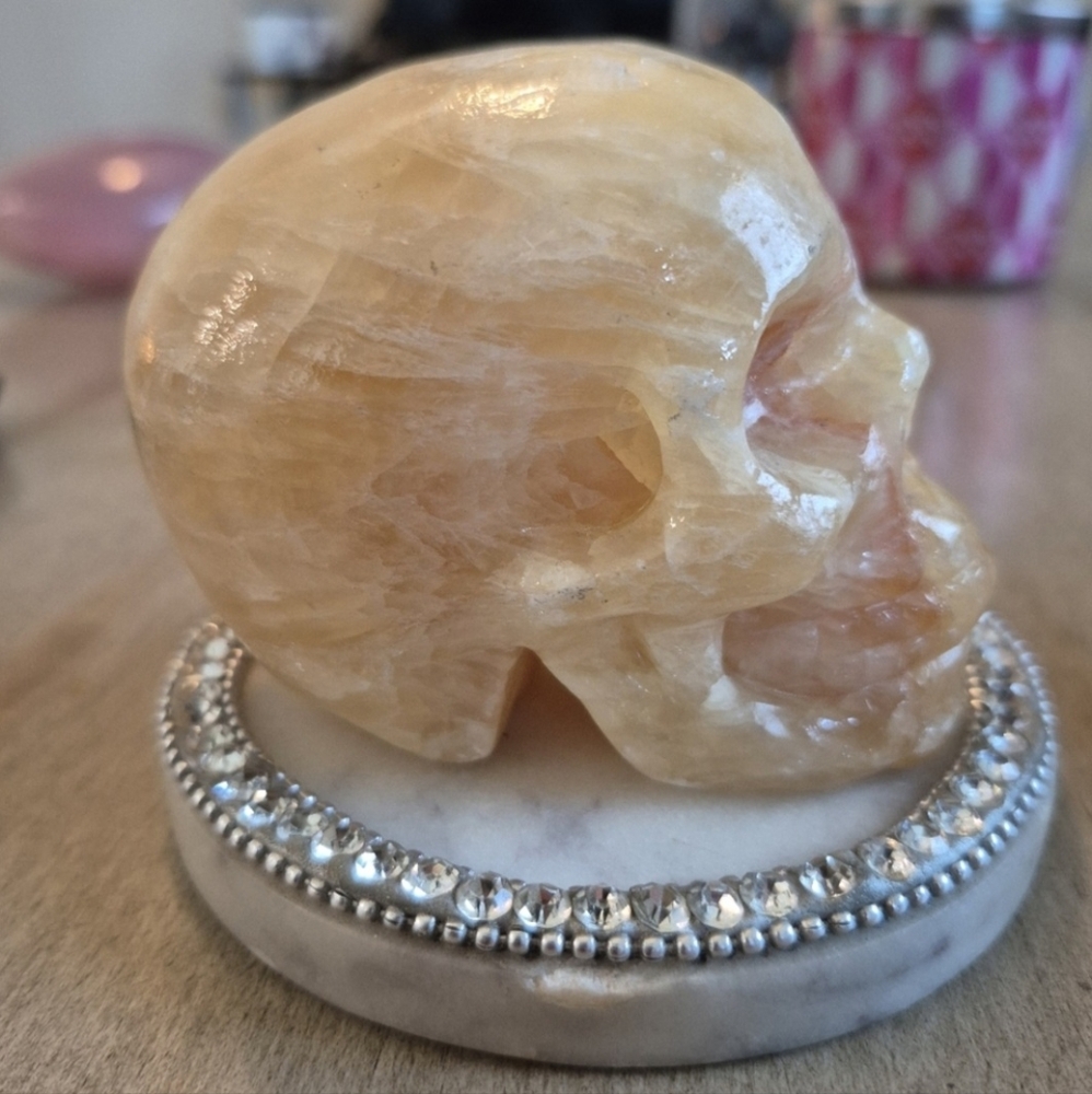 Natural Jasper Carved Crystal Skull #2 New - Picture 8 of 9